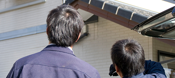 工事責任者の立ち合いのもと社内検査