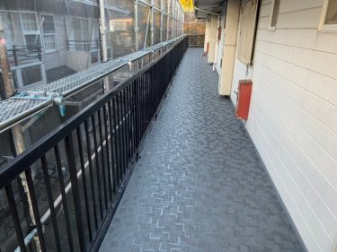 大和市　Eアパート　外装工事　階段防水