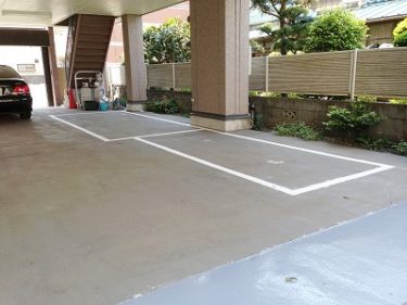 大和市　Kオフィス　駐車場ライン引き塗装