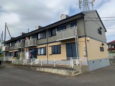 神奈川県大和市　Rアパート　外装リフォーム、屋根塗装、外壁塗装、他付帯品塗装、共有廊下・階段長尺シート防水工事