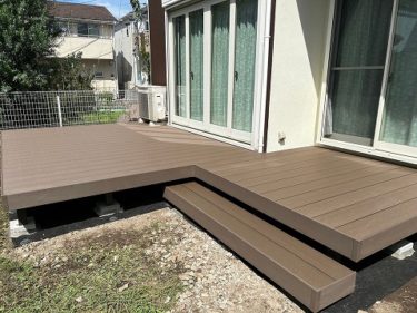 神奈川県大和市K様邸　外装リフォーム、エクステリア工事、ウッドデッキ交換工事、屋根塗装、外壁塗装、他付帯品塗装、ベランダ防水工事