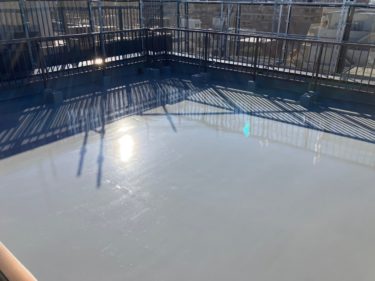 東京都大田区　Kマンション　外装リフォーム、屋上　ウレタン防水工事