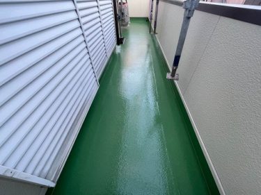 神奈川県大和市　H様邸　戸建て　ベランダ防水工事　トップコート塗り替え