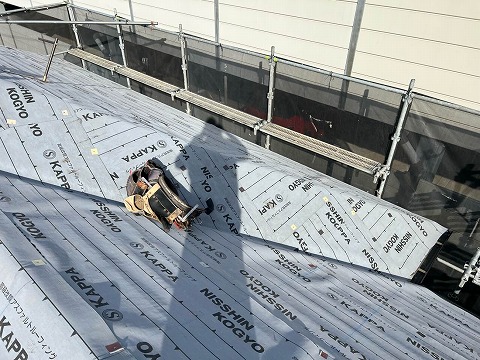 ②防水シート張りの詳細写真