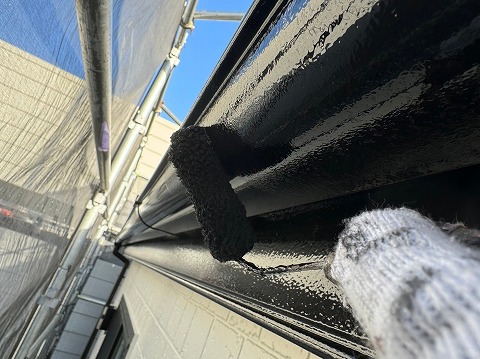 ④雨樋塗装の詳細写真