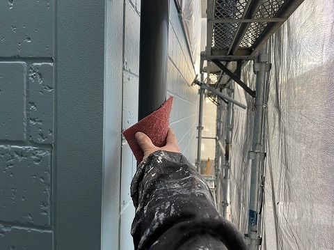 ④雨樋塗装の詳細写真