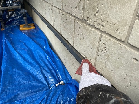 ⑧土台水切り塗装の詳細写真