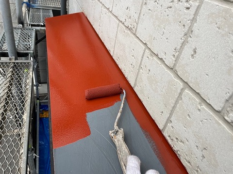 ⑥出窓天端塗装の詳細写真