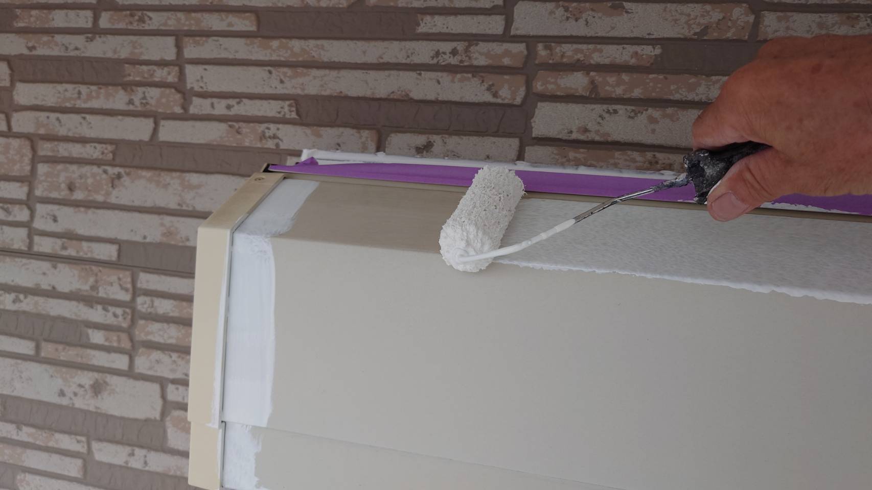 ⑧シャッターボックス塗装の詳細写真