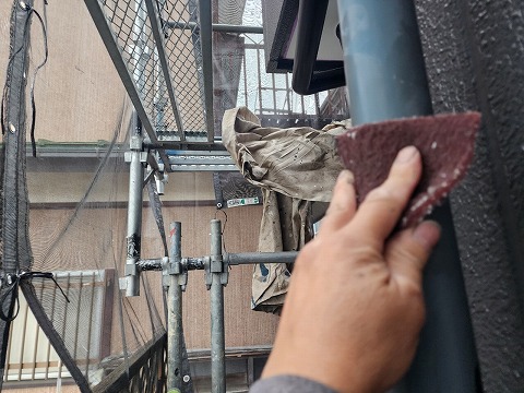 ⑧雨樋塗装の詳細写真