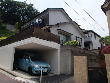 屋根　外構塗装　横浜市港北区