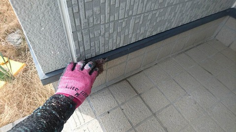 ⑥土台水切り塗装の詳細写真