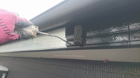 ④破風塗装の詳細写真