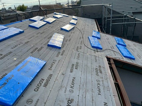 ②防水シート張りの詳細写真