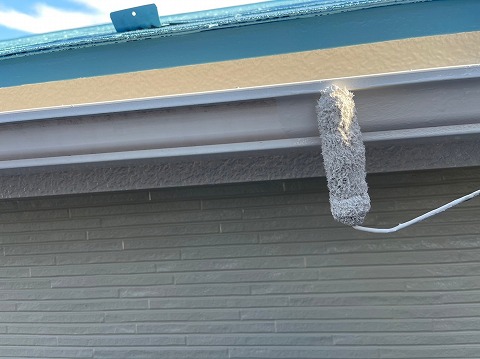 ④雨樋塗装の詳細写真