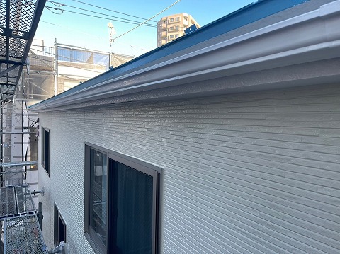 ④雨樋塗装の詳細写真