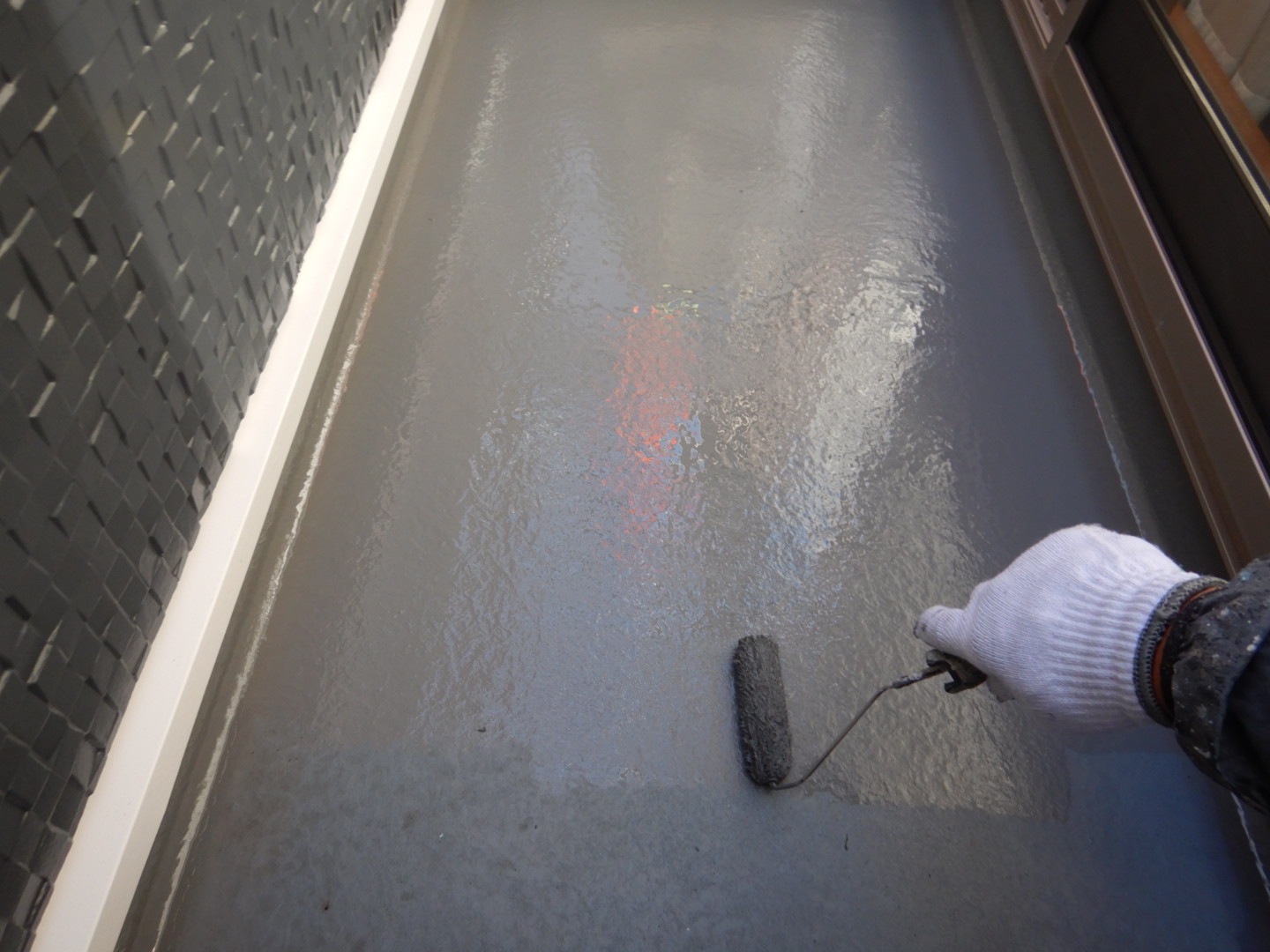 ①トップコート塗布の詳細写真