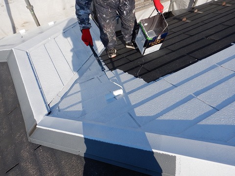 ②下塗りの詳細写真