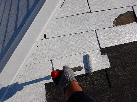 ②下塗りの詳細写真