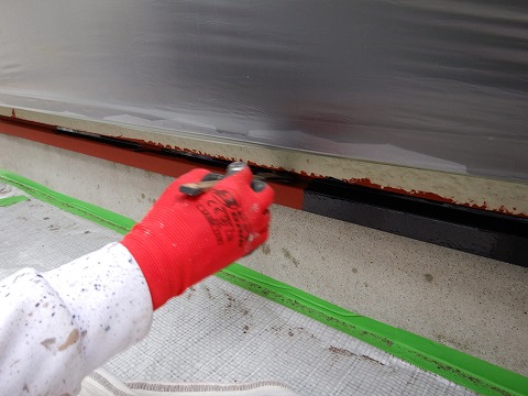 ⑥土台水切り塗装の詳細写真
