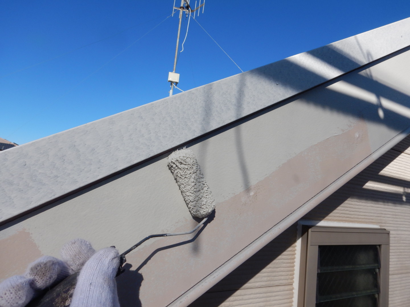 ④破風塗装の詳細写真