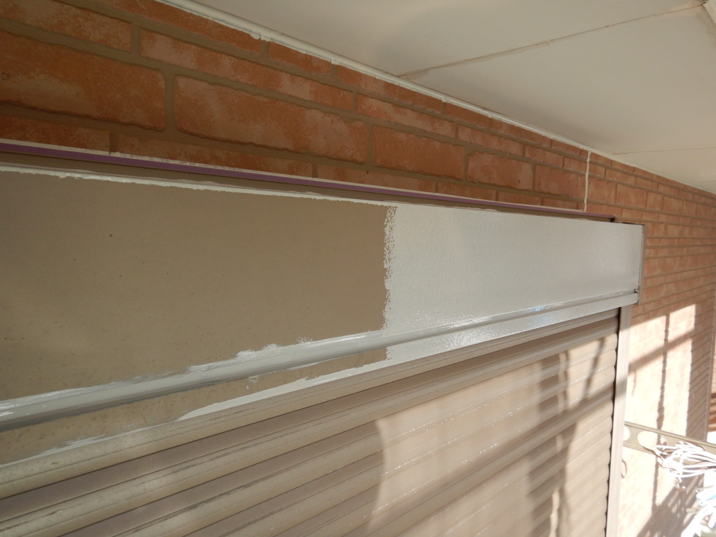 ⑤シャッターボックス塗装の詳細写真