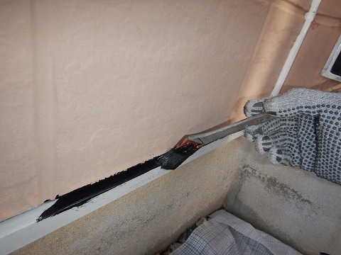 ⑥土台水切り塗装の詳細写真