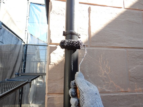 ⑤雨樋塗装の詳細写真