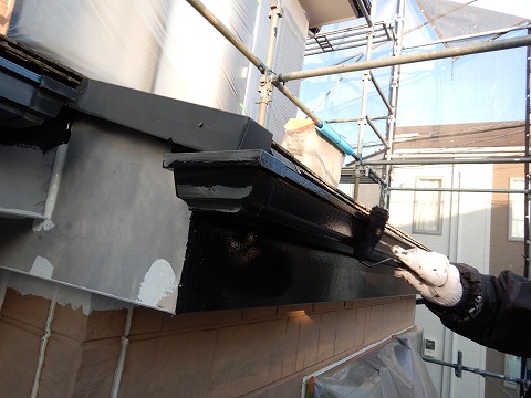 ⑤雨樋塗装の詳細写真