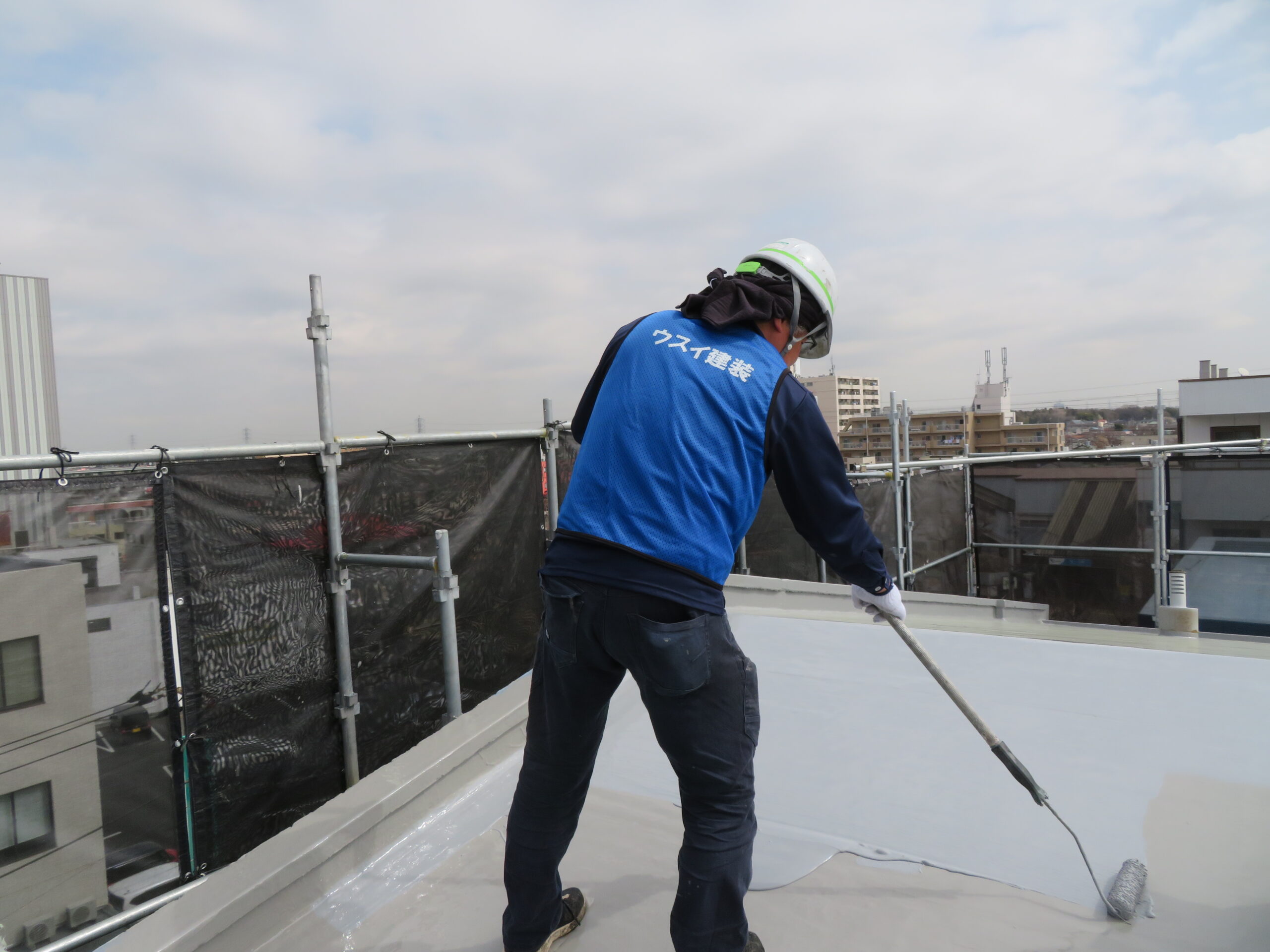 ④防水材塗布の詳細写真