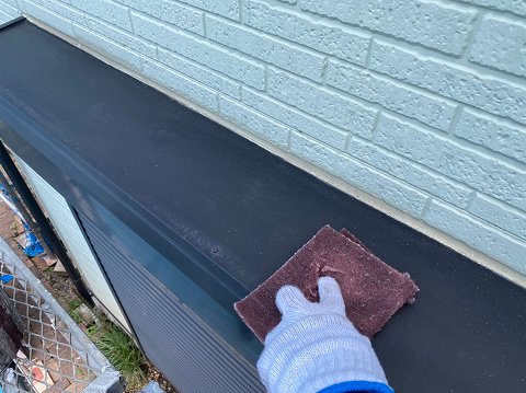 ⑤シャッターボックス塗装の詳細写真