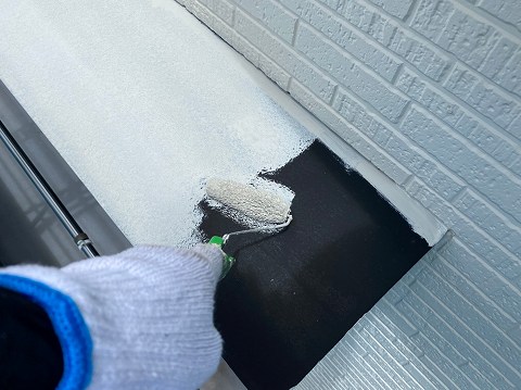 ⑤シャッターボックス塗装の詳細写真