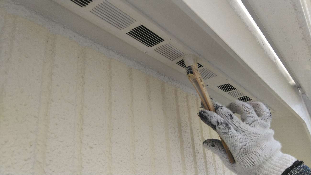 ④軒天塗装の詳細写真