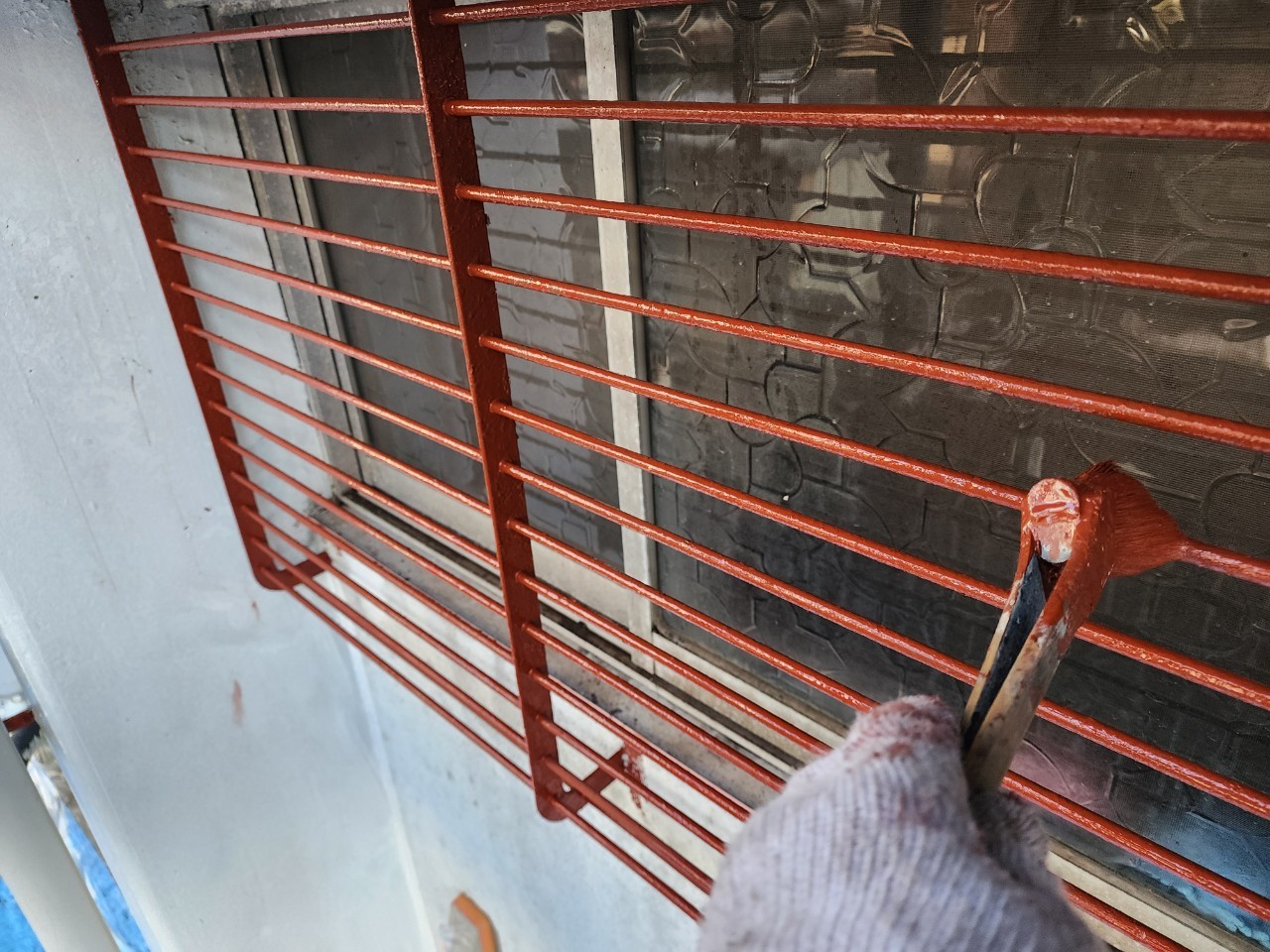 ⑤面格子塗装の詳細写真