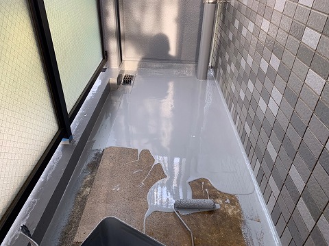①ベランダ防水の詳細写真