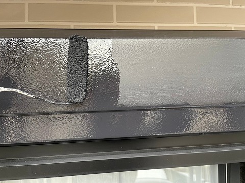 ④シャッターボックス塗装の詳細写真