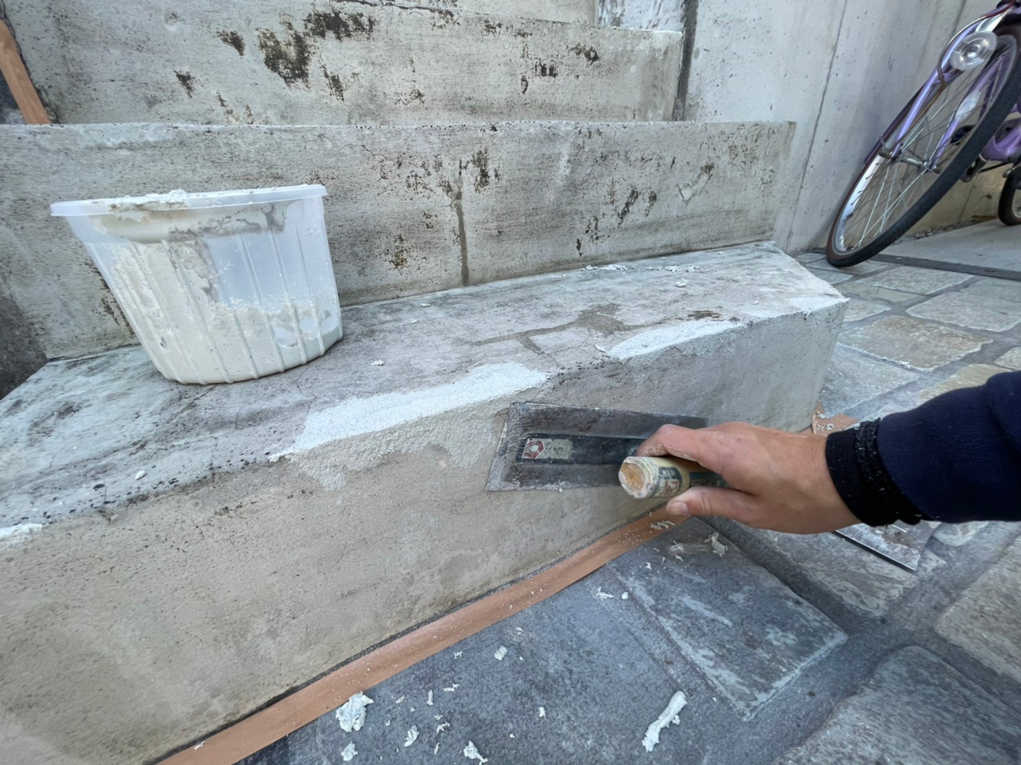 ①下地の詳細写真