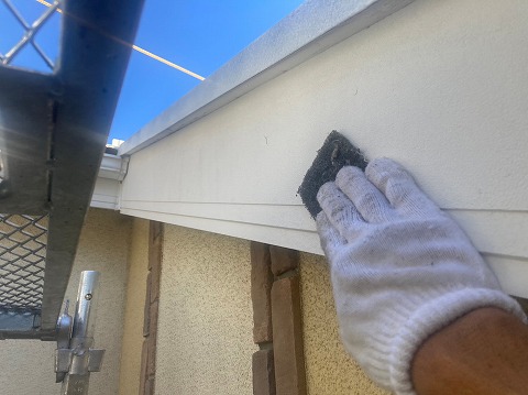 ④破風塗装の詳細写真