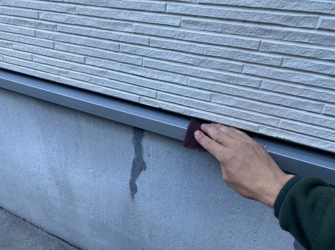 ⑤土台水切り塗装の詳細写真