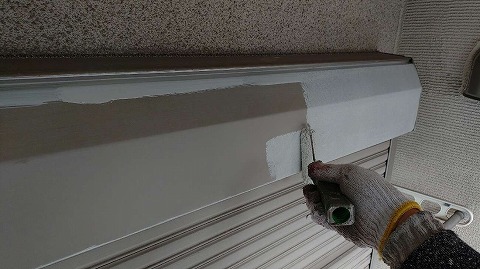 ④シャッターボックス塗装の詳細写真