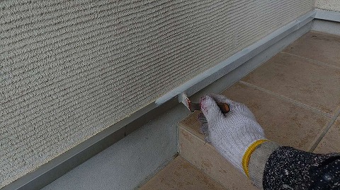 ⑤土台水切り塗装の詳細写真