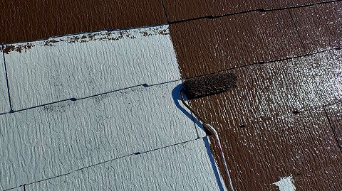 ④屋根塗装の詳細写真