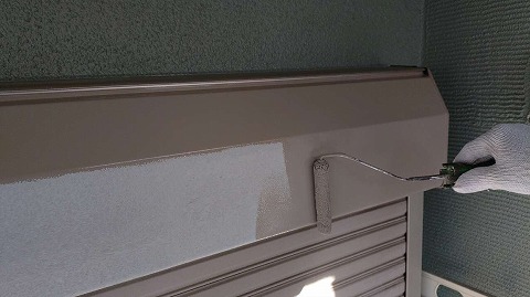 ④シャッターボックス塗装の詳細写真