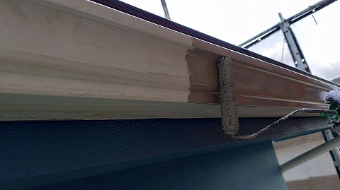 ④雨樋塗装の詳細写真