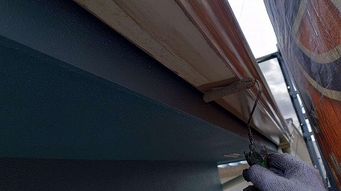 ④雨樋塗装の詳細写真