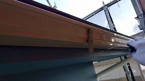 ④雨樋塗装の詳細写真