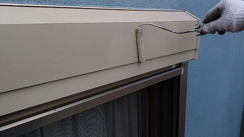 ⑥シャッターボックス塗装の詳細写真