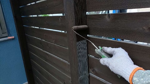 ⑦パーゴラ塗装の詳細写真