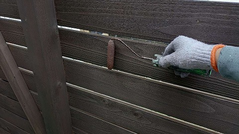 ⑦パーゴラ塗装の詳細写真