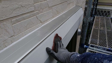 ⑤シャッターボックス塗装の詳細写真